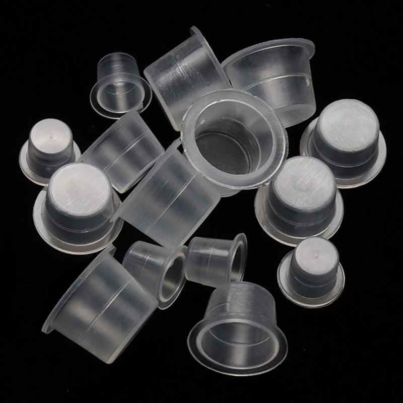 100Pcs S/M/L Plastic Disposable Microblading Tattoo Ink Cups Permanent Makeup