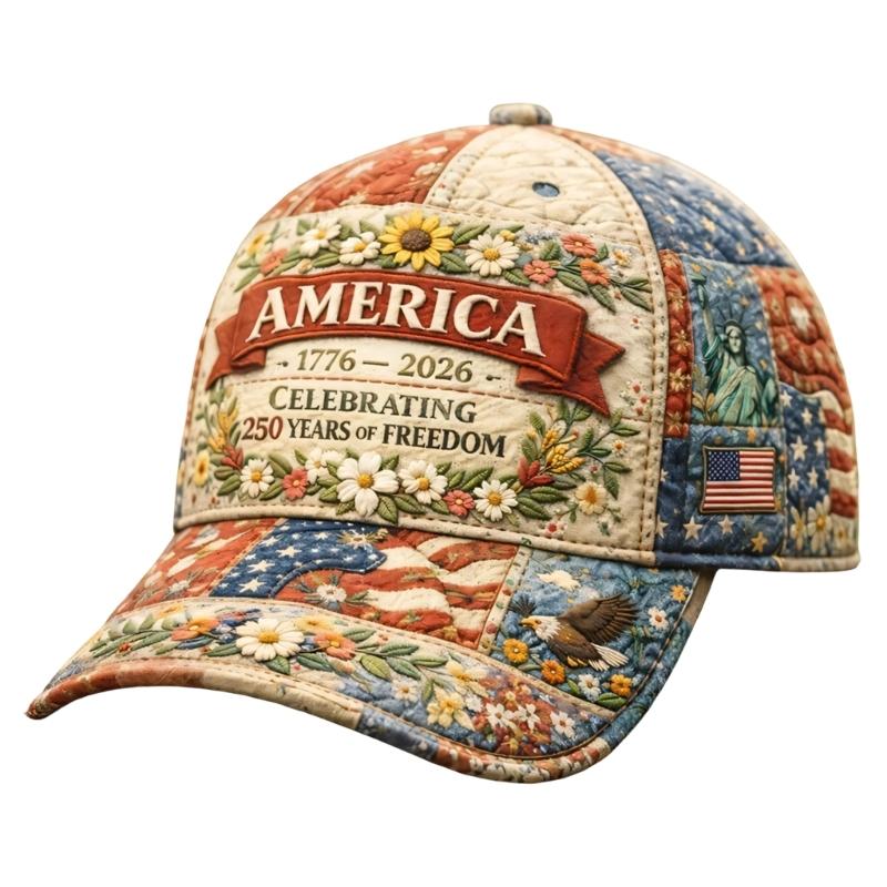 Breathable Cotton Cap For Outdoor Activities 250th Anniversary Of American Independence Lightweight Design