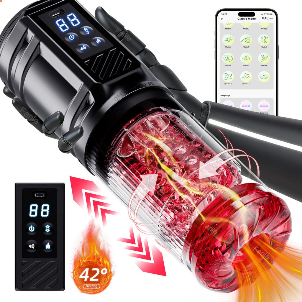 Automatic Telescopic Rotation Male Masturbator Cup Vagina Sucking Blowjob Sex Machine For Men Pocket Heating Masturbation Toys
