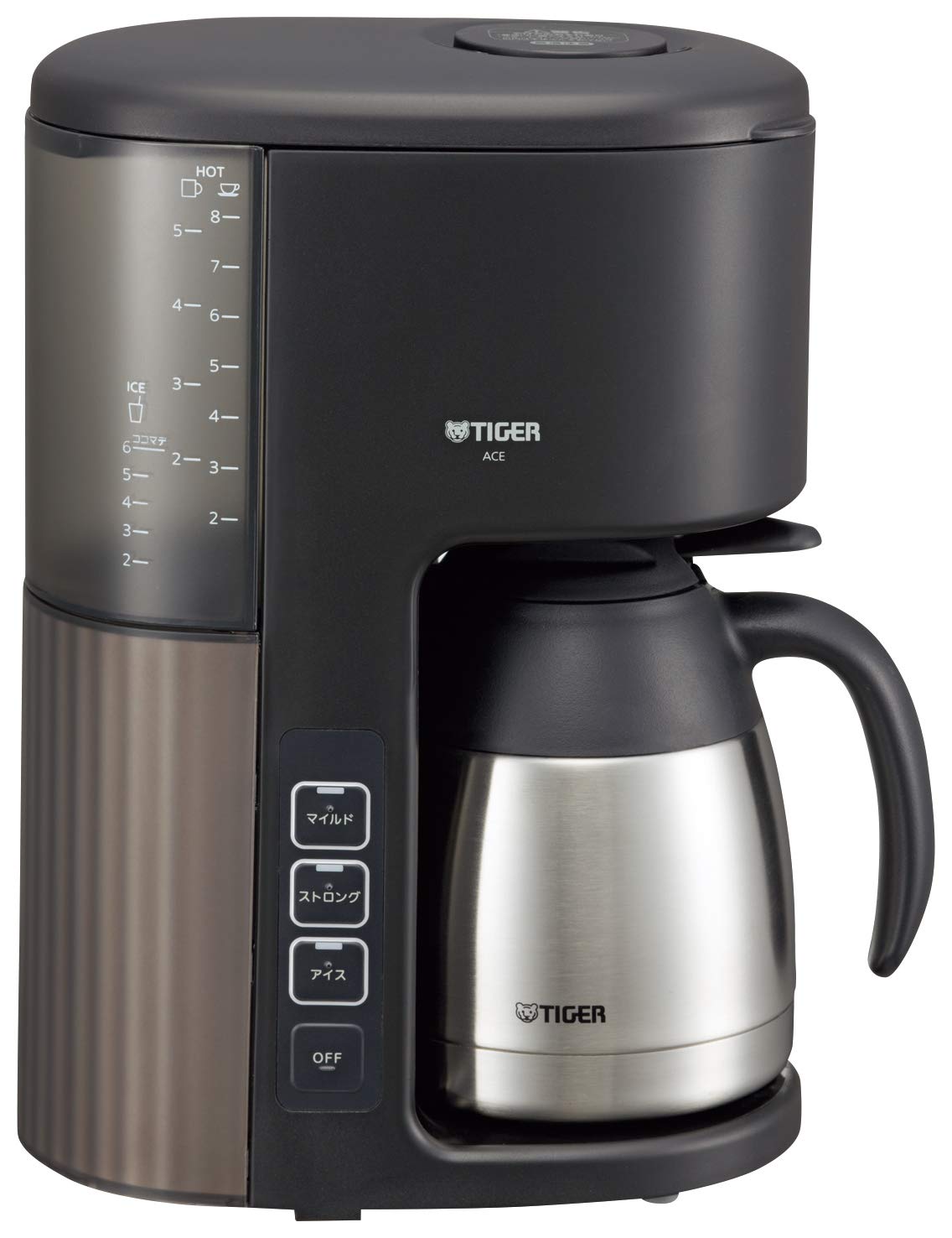 

TIGER microcomputer coffee maker cafe black eight glasses for ACE-S080KQ
