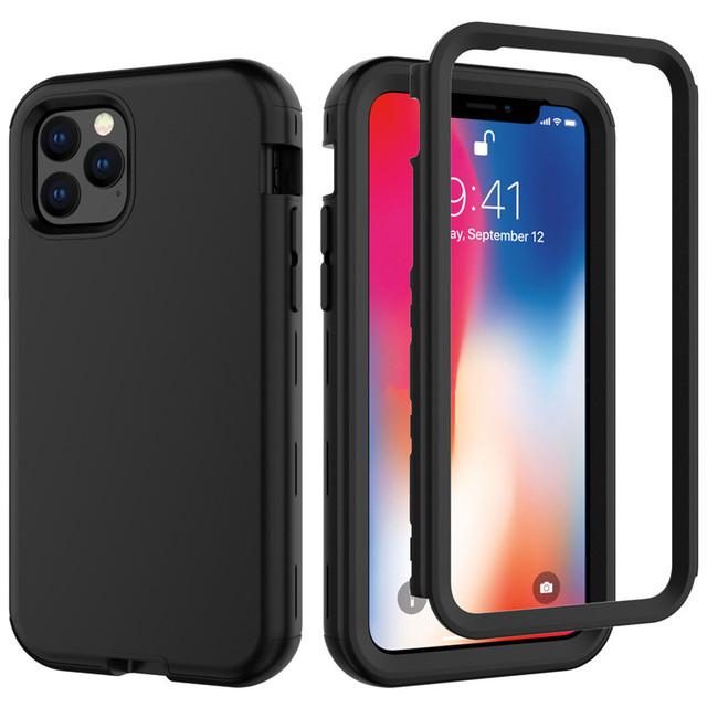 Husă pentru telefon Hybrid Armor 3 în 1 rezistentă la șocuri pentru Iphone 14 13 12 Pro 11pro Max Pc + silicon 360 Husă din spate cu protecție rezistentă