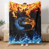 Mortal Kombat Dragon Logo Throw Blanket Soft Warm Cozy Suitable for Sofa Couch Office Bed Picnics Four Seasons Universal Stylish Thanksgiving Y30