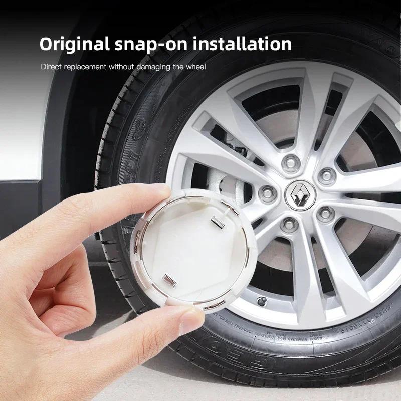 2026 Heiß Für Renault Innenaufkleber Für Renault Megane 2 3 4 Twingo Clio Talisman Captur Sandero Duster 4 Stück 56MM Radnabenkappe