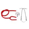 Stetoscop profesional cu un singur cap din aliaj de aluminiu Ecoscop de detectare a inimii pulmonare (roșu)