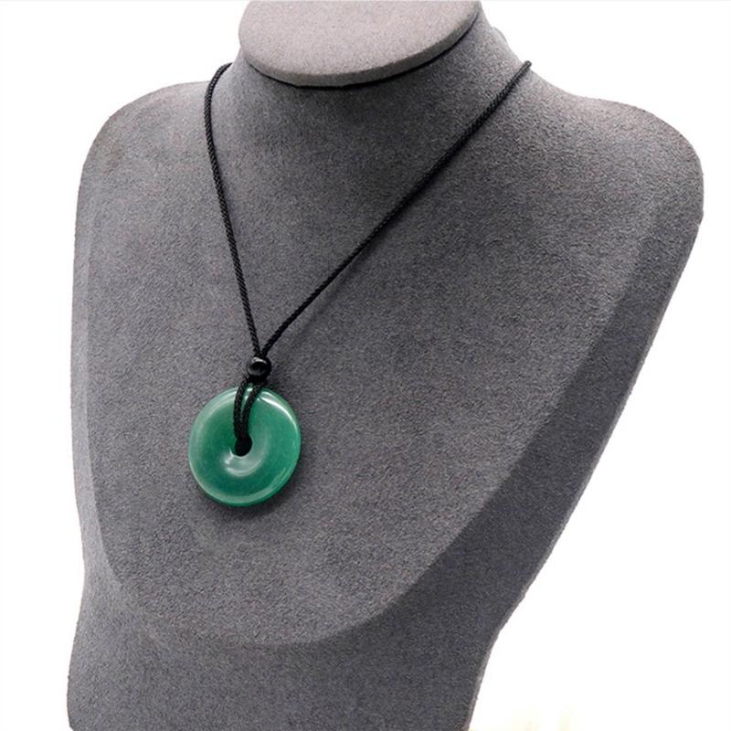 Crystal Agate Pendant Clavicle Chain Adjustable Cold Wind Safety Buckle Necklace
