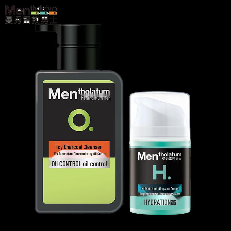 

Mentholatum Men s Icy Charcoal Cleanser & Moisturizer Set