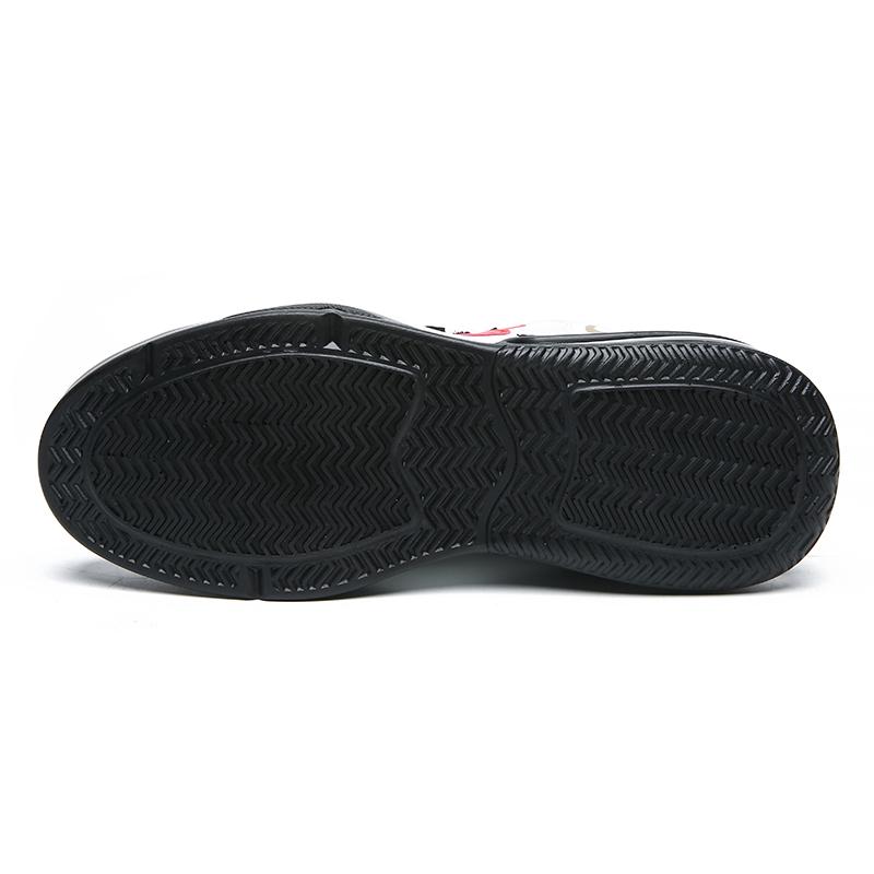 spring and autumn black and white panda men's shoes high-top shock absorption blue ball sports shoes leather non-slip shoes