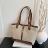 Commuter fashion hand carry women's bag 2025 autumn and winter new versatile large-capacity shoulder bag splicing temperament tote bag