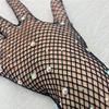 Rhinestones Long Gloves Performance Gloves Mesh Long Gloves With Rhinestones Fishnet Long Gloves Women Dance Gloves