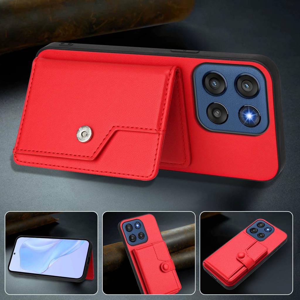 For Motorola Edge 60 Stylus 5G Case RFID Blocking Card Holder Kickstand TPU + PU Leather Phone Back Cover