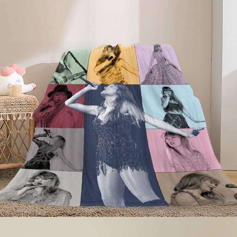 Taylor Swift Themed Blanket With Geometric Pattern For Office Nap And Home Relaxation
