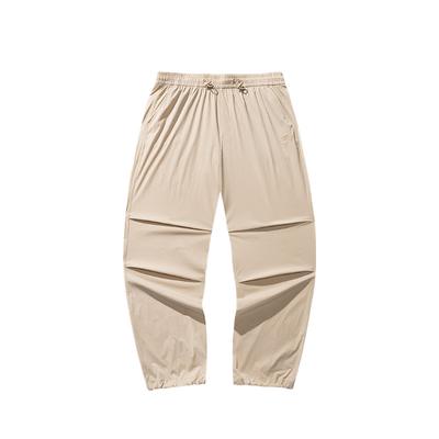 Comfortable Simple Versatile Solid Color Loose High Waist Breathable Sports Long Pants Women Bottoms Light-Khaki 162528515-1