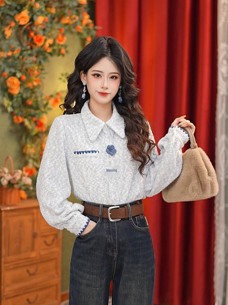 Zhang Jiayuan [Deep Winter] 2025 A/W Fashion Slimming Women s Shirt #G14809 Small