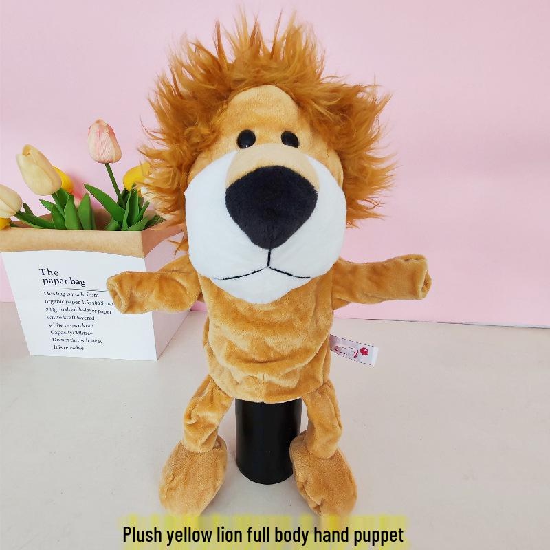 Animal Hand Puppet Plush Toy for Parent-Child Interaction - Storytelling Glove Doll with Movable Mouth