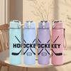 1PC Hockey Stick Cross 750ml Color Plastic Sports Water Bottle Leakproof Flip Straw Lid Suitable for Sports Office Home Use