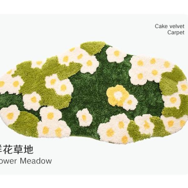Cartoon Bathroom Carpet Absorbent Soft Floor Mat, Bedroom Bedside Decorative Floor Mat