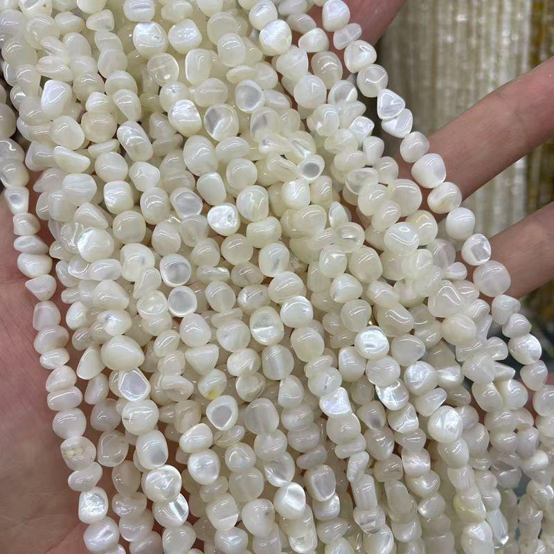 High Brightness White Mother of Pearl Shell Crushed Stone, 3-6mm Square Beads for DIY Necklace and Bracelet Accessories