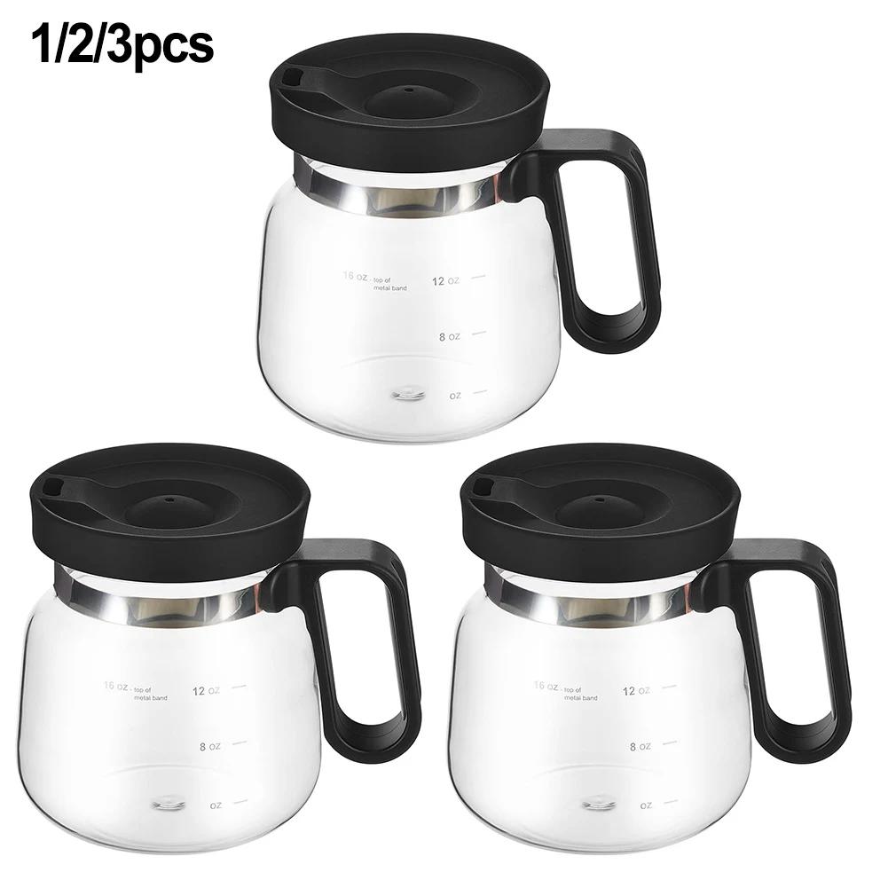 Coffee Pot Style Heatproof Glass Mug Outdoor Adventures 16 Oz Capacity Elegant Design Straw-Type Lid For Hot Beverages