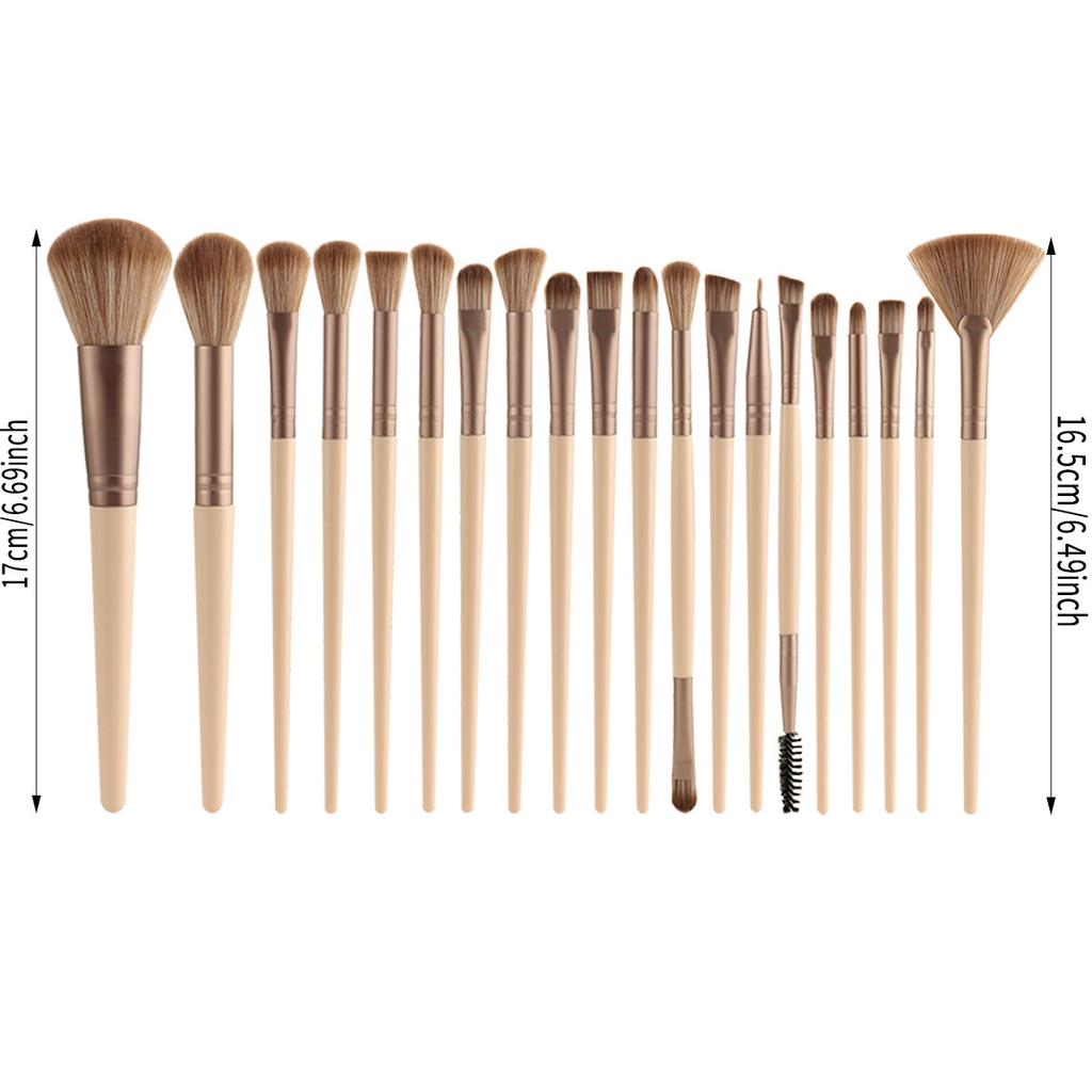 47-Piece Face Makeup Brush Set with Nylon Bristles Plastic Handle Travel Bag & Shaving Brush