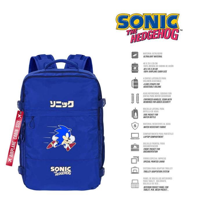 Sac À Dos Mercury Cabin Voyage Avion - Sonic Action - Bleu- 40x20x25 Cm