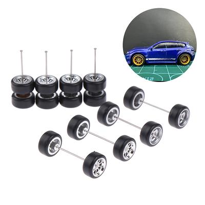 חלקי בסיס ABS חדשניים משופצים צעצוע רכב עבור Hotwheels Tomica Mini Gt 1 סט 1/64 גלגלי מכונית מודל עם צמיגי גומי