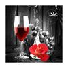 Kitchen Wall Art Decor Pictures Red Wine Glass Rose Painting on Canvas Poster and Prints Home Decoration Dining Room Restaurant