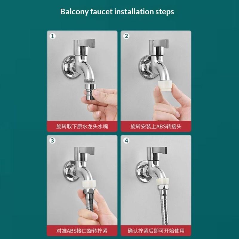 Water-saving Faucet Extender Stainless Steel for Bathroom Sink and Washbasin