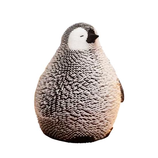 3D Printed Penguin Ornament Glow-in-the-dark Standing Lying Penguin Figurine Glowing Simulated Animal Model Home Office Decoration