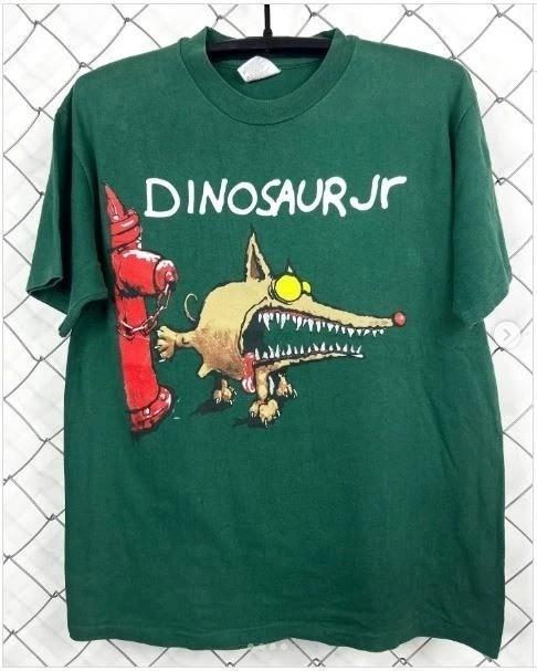 Vintage 90s Dinosaur Jr. Band Forest Green Tee Shirt CL649 XL