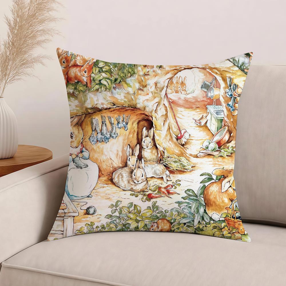 Cartoon Easter P-Peter R-Rabbit Pillow Case Office Cushions Suitable For Sofa Car Bedroom Decorative Cushion Cover
