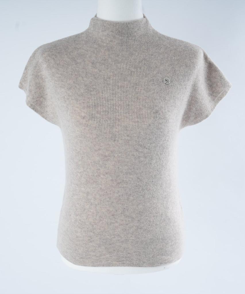 STARRYEYED Renewal Cashmere Mock Neck Cap Sleeve Knit (Oatmeal)