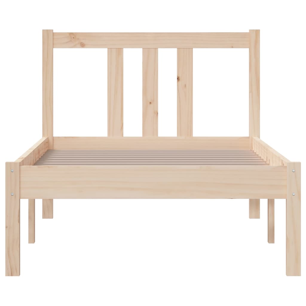 Solid Wood Bed Frame Without Mattress 75 X 190 Cm
