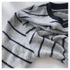 New striped long-sleeve round-neck T-shirt for women, spring and autumn 2026, stylish, loose-fitting, slimming base shirt