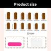 24 Pieces Long Square Press On Nail With 3D Bows and Rhinestones Designs False Nail Sparkling Stick On Nail for Women