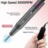 Burghiu electric pentru unghii 30000 rpm Kit profesional de pile electrice pentru unghii pentru unghii cu gel acrilic, manichiura, pedichiura, uz casnic