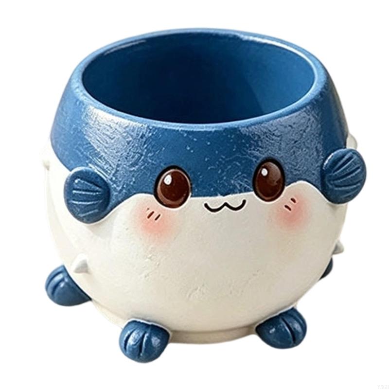 Adorable Delightful Cartoon Succulents Planter Container Pet Resin Flower Pot For Office Desk Home Decoration Y5GB