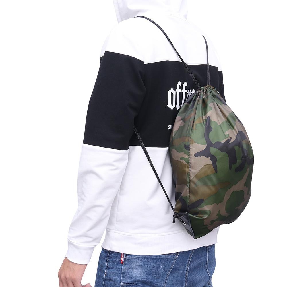 Shoes Clothes Storage Thicken Backpack Oxford Bag Camouflage Drawstring Bag Portable Sports Bag