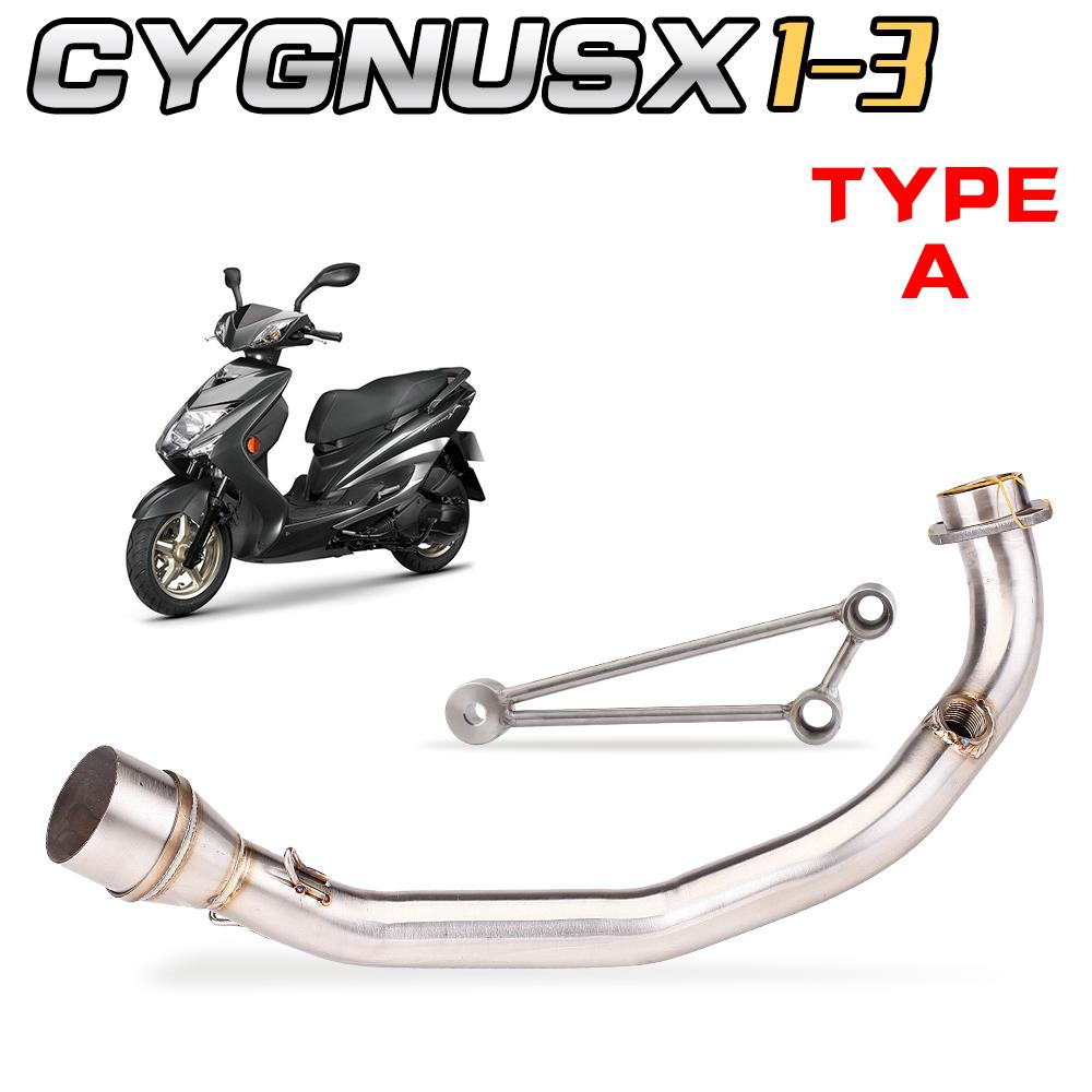 Motorcycle Exhaust Escape Front Link Tube For CYGNUS-X 125cc Cygnus 2002-2019 Full Systems Modified 51MM muffler TYPE-A