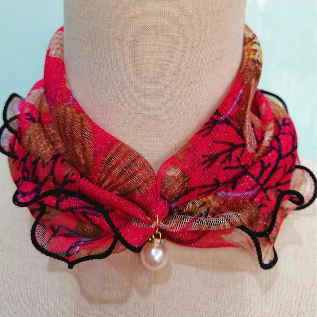 Frühling Sommer Chiffon Halskragen Schal Damen Kopf Dünn Sonnenschutz Vielfalt Klein Seide Anti-UV Schal Maske Multifunktionsschal