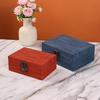 Desktop Wooden Organizer Box With Lid For Home Office Accessories Storage Gift