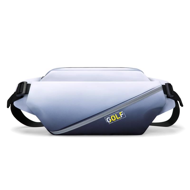 New GOLF Fabric One Shoulder Fanny Pack, Sling Bag Small Men's Ink Wash/Light Blue D251798