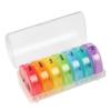 Medikamentenbehälter 7-Tage-Teiler Pillen-Organizer 14-Fächer AM/PM-Fächer Regenbogen-Pillendose Wiederverwendbar 2 Mal täglich Tägliche Pillendose