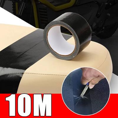 Nastro adesivo per riparazione sedili auto in pelle per divani, borse, giacche, mobili, scarpe, toppa di pronto soccorso, toppa in pelle fai da te, nera