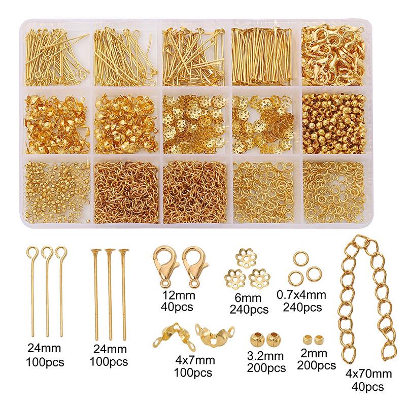15 Grid Open Loop Closed Loop Diy Jewelry Basic Accessories Set Box Handmade Earrings Bracelet Necklace Material