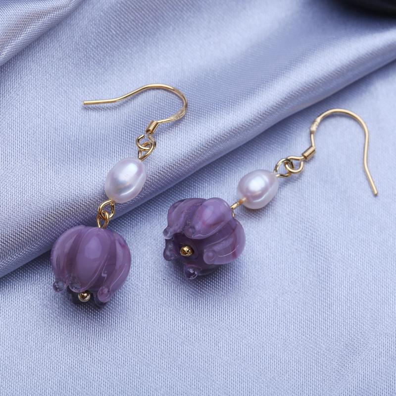 LSOOYH серьги с натуральным пресноводным жемчугом — фото 4