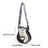 PU Leather Crossbody Bag in Guitar Shape Student Shoulder Bags Adjustable Strap for School Rehearsals and Performances