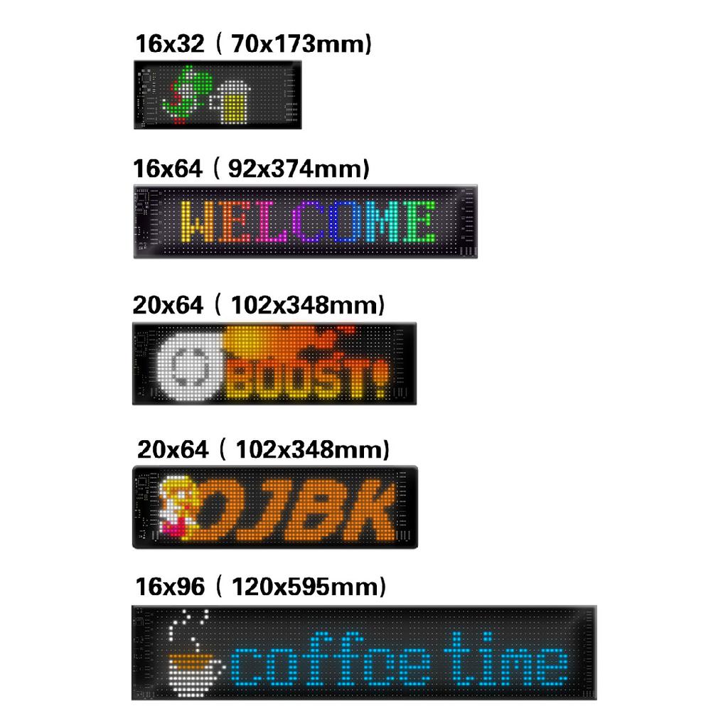 Car LED Matrix Pixel Panel DIY RGB LIghting Graffiti Scrolling Text Board Windshield Advertising Screen Bluetooth APP Control