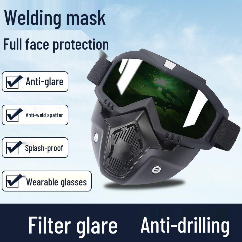 Electric Welding Protective Mask with Anti-Fog, Anti-Light, Anti-Arc, Eye Protection, Anti-Splash, Anti-UV Full Face and Goggles.