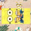 Minions Cartoon Microfiber Beach Towel Quick Dry Absorbent Towel for Pool Beach Surfing Camping Yoga