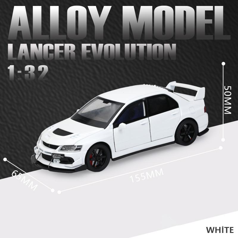 1/32 Mitsubishis Lancer Evolution Alloy Sports Car Model Diecasts Metal Racing Vehicles Car Model Sound and Light Kids Toys Gift